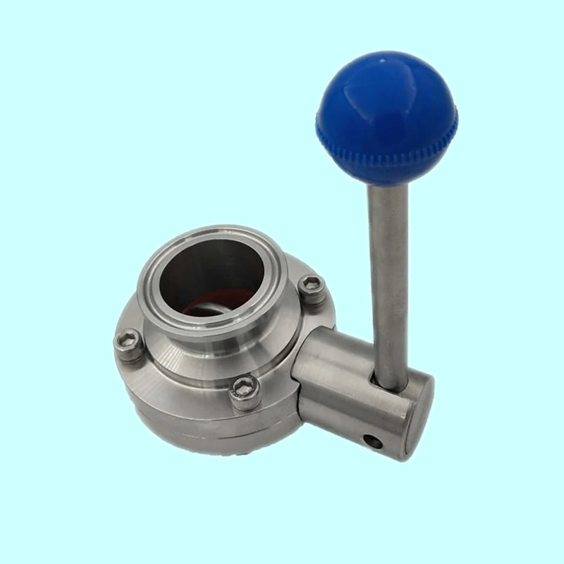 

Sanitary Grade SS304 Butterfly Valve Tri Clamp Butterfly Valve Quick Installation fit Pipe OD 19-63mm