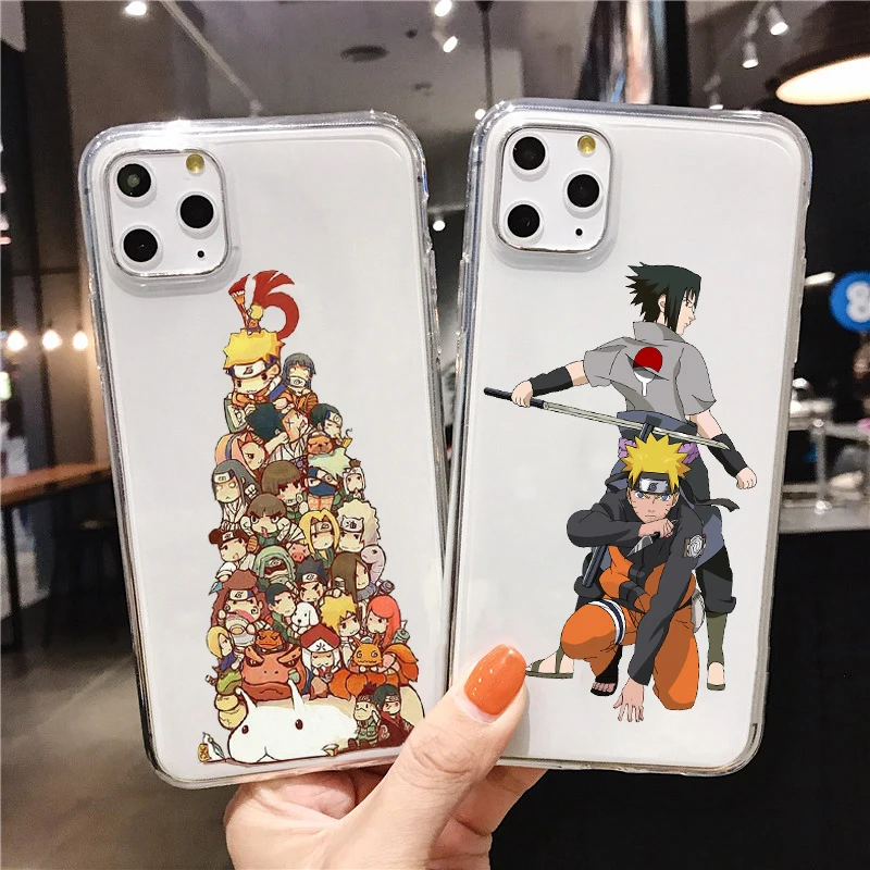 

Fashion Anime Uzumaki Naruto sasuke kakashi TPU soft silicone phone case for iPhone 12pro 11ProMax X XR XS Max 8 7Plus 12mini SE