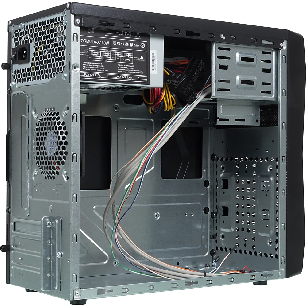 Корпус Formula FM-602 черный 450W mATX 2x120mm 2xUSB2.0 audio