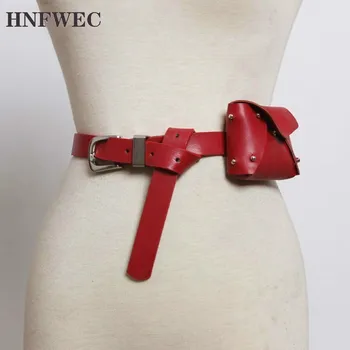 

2019 New Spring Winter Fashion Tide Metal Pin Buckle Mini Bag Decorative High Quality Pu Belt Women All Match W601
