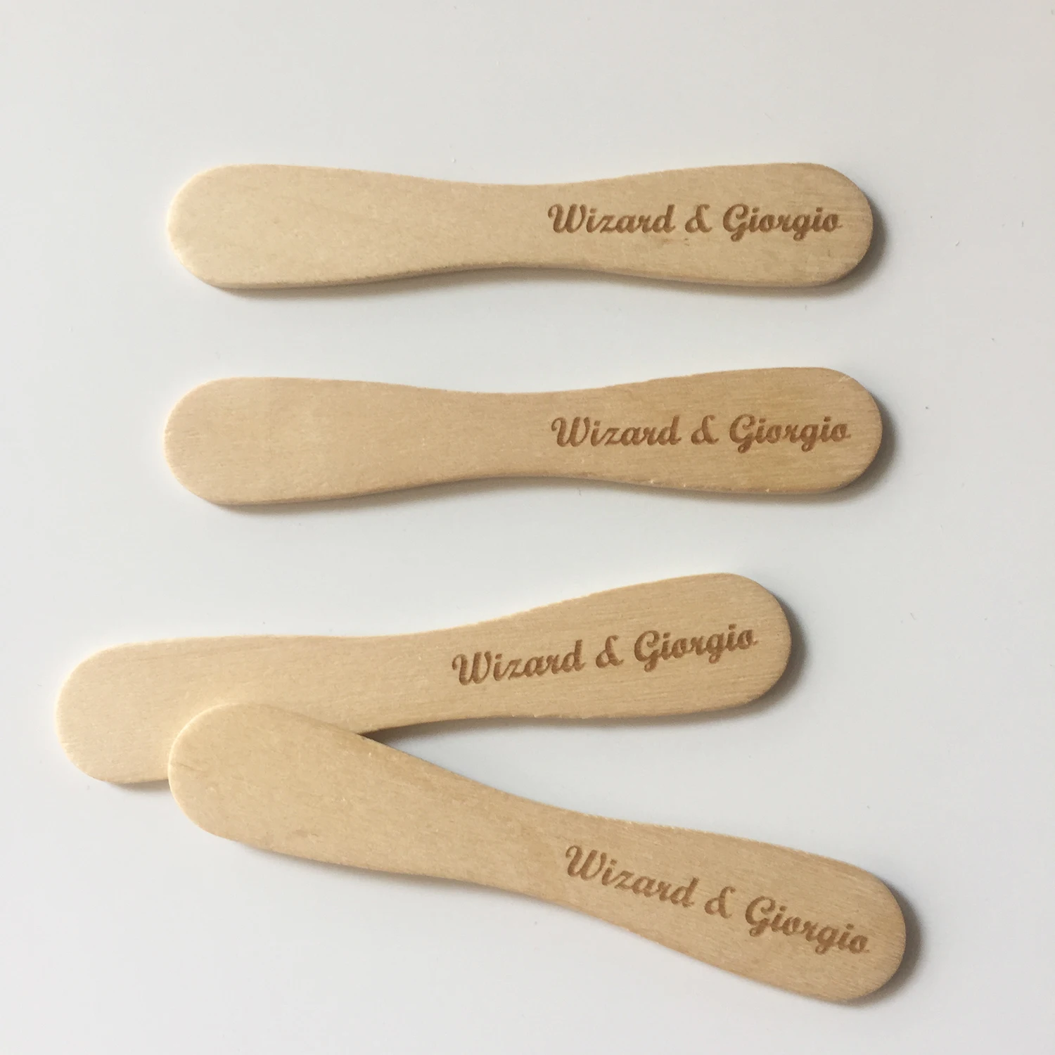 100 pieces Flat Spoons 94mm Flat Ice Cream Stick Lolly Lollipop Sticks Lollies Cake Pops Crafts Food Model Making
