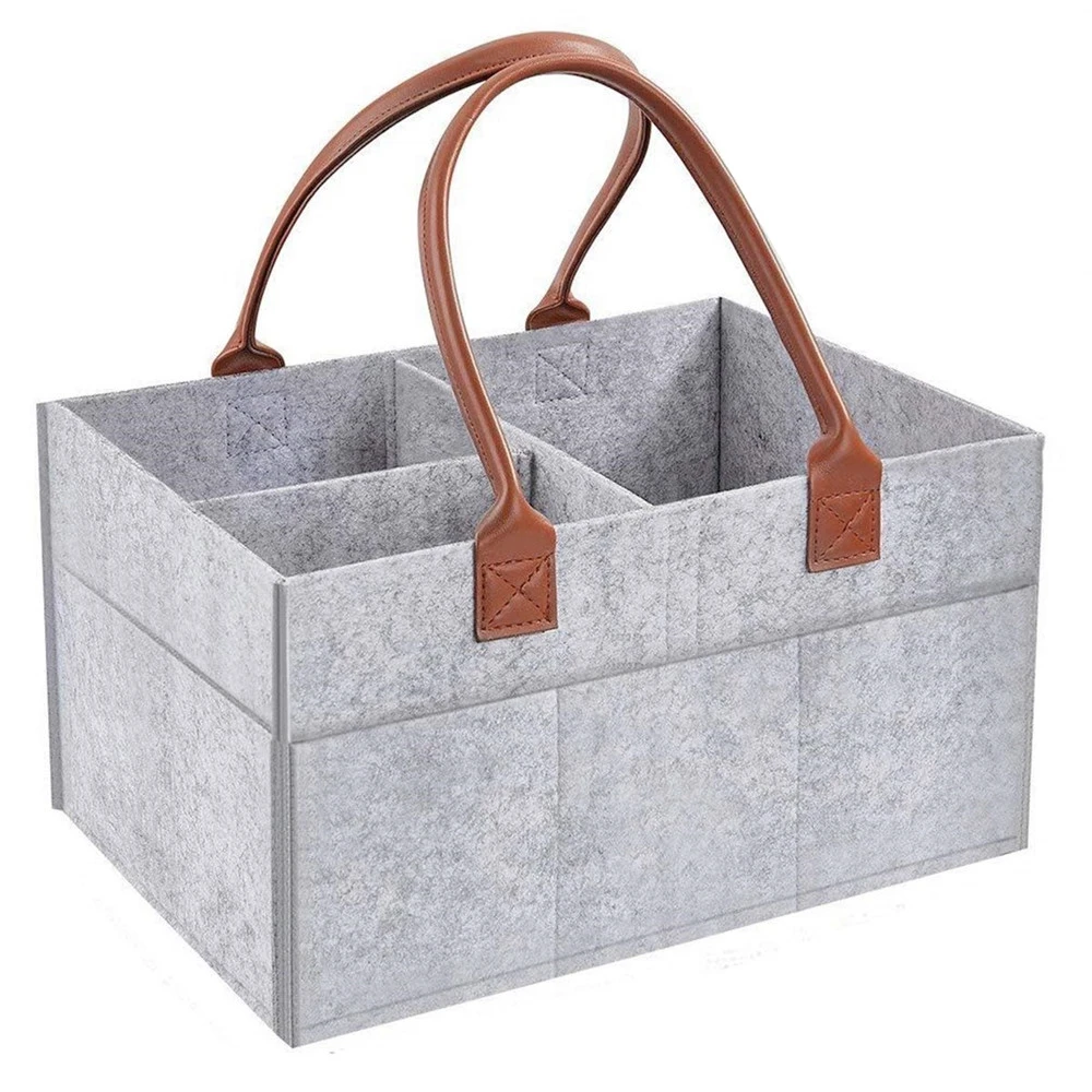 

Portable Foldable Felt Diaper Storage Bag Multifunction Kids Clothes Handbag For Baby Diaper Organizer Mom Nappy Bags