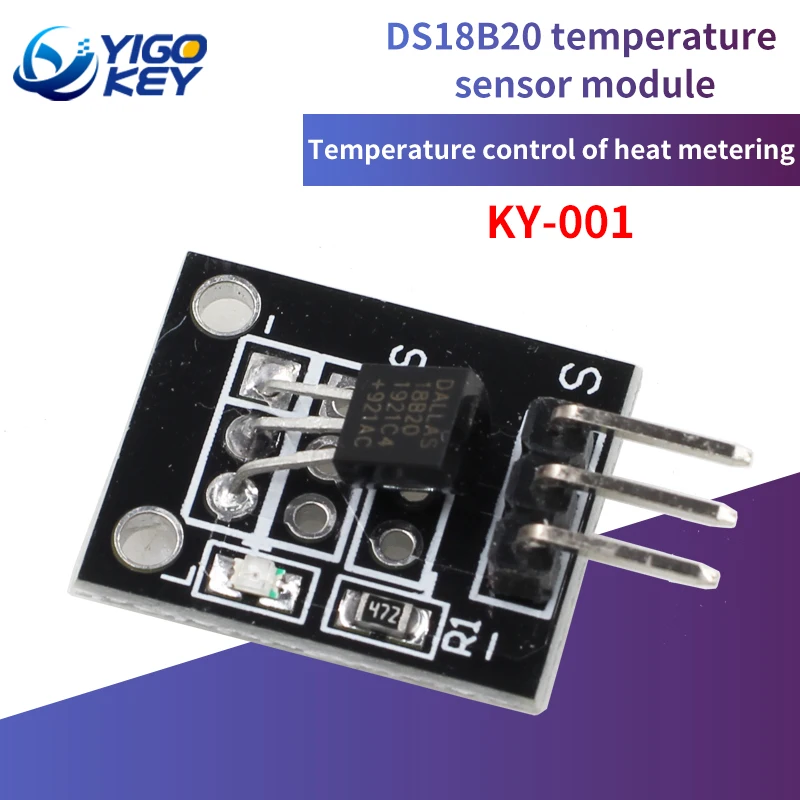 Модуль датчика температуры KY-001 DS18B20 модуль измерения постоянного тока 3 В ~ 5 плата