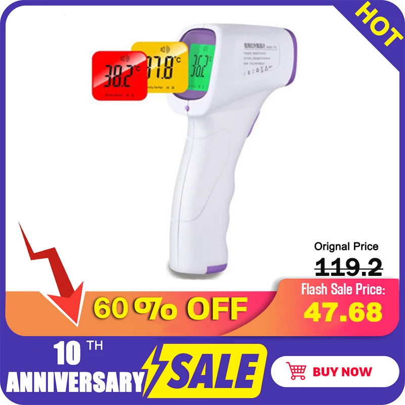

Thermometer Infrared Digital LCD Forehead Ear Non-Contact Body Measurement Adult Body Fever IR Children Termometro Termometr