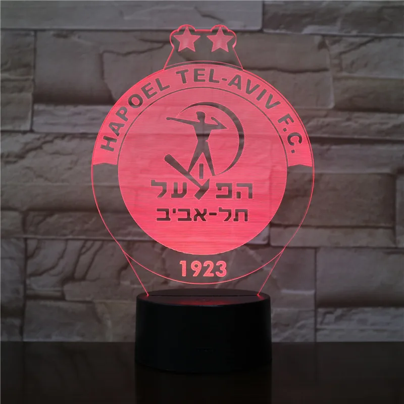 3D 2072 Hapoel Tel Aviv F.C сенсорный датчик для маленьких детей ночник офисной комнаты