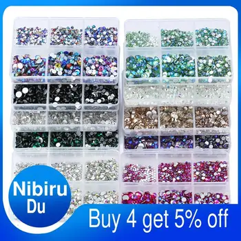 

1560Pcs/box SS6-SS20 Nail Art Rhinestones Decorations Supplies Crystal Mixed Size Rhinestone Set For Nail Decoration Accessories