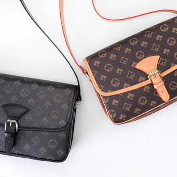 

2020 New Fashion Women Shoulder Messenger Bag Genuine Leather Flowerprinting Ladies Handbag High Quality Female Crossbody Bags