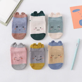 

2020 Free Shipping Autumn Spring Cotton Baby non-slip Children Cartoon Girl Boy Socks newbron 6pair=12pc=lot Character Unisex