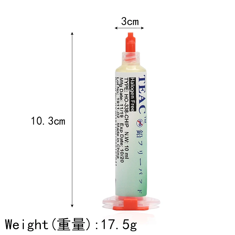 TEAC HO-338-CHIP 100% Original Lead-Free Solder Flux Paste For SMT BGA Reballing Soldering Welding Repair Tools Solder paste
