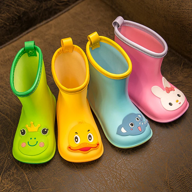 Children Boot Raincoat Rubber Ankle Toddler Girl Water-Shoe Baby Kid New Boy PVC Cartoon