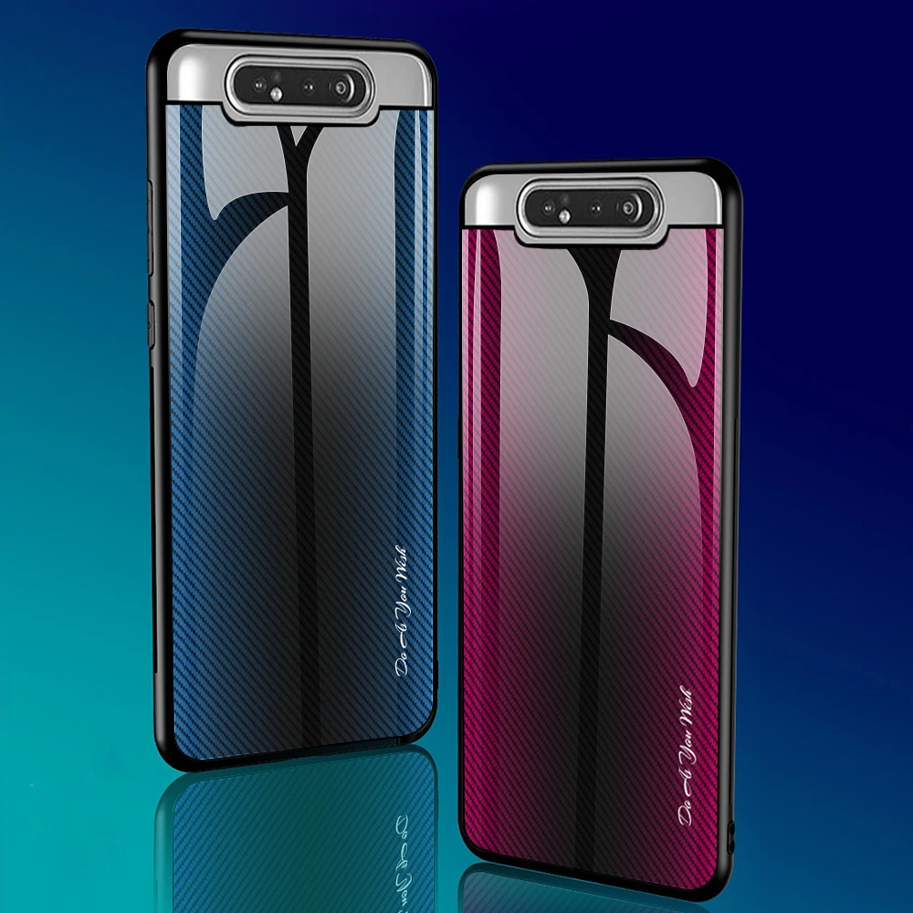 Чехол-накладка градиентного цвета для Samsung Galaxy A80 A90 A70 защитный чехол из