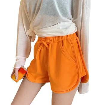 

Spring Summer Women Shorts Shopping Drawstring Daily Fitness Running Fashion Elastic Band Solid Casual Working High Waist Loose