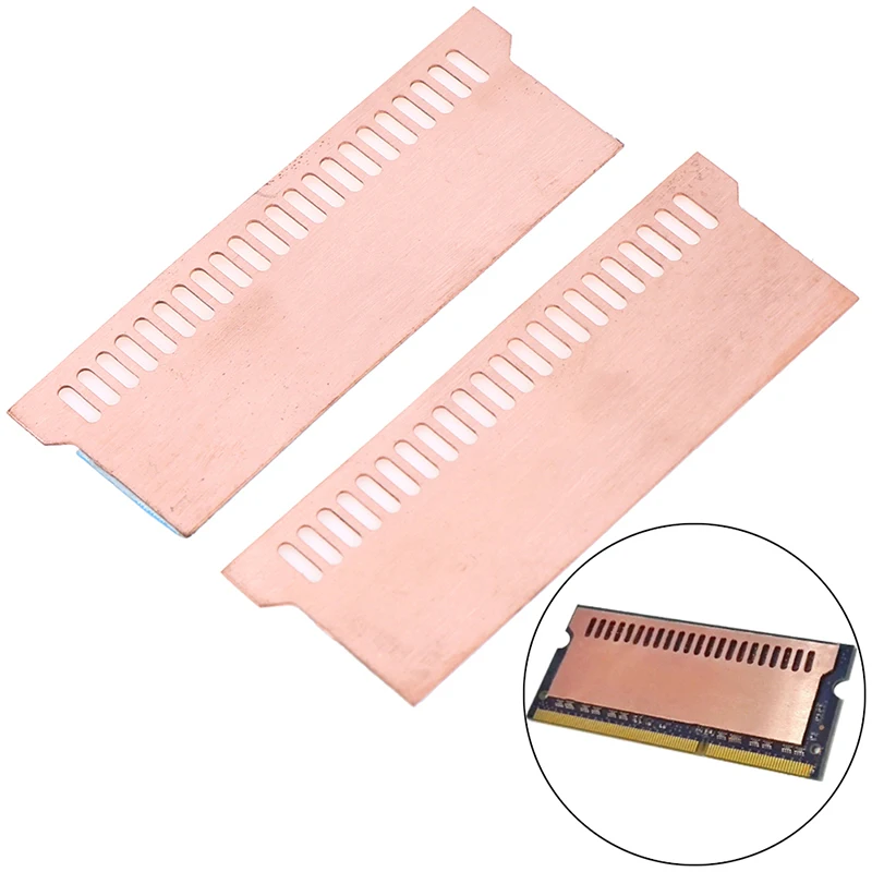 Pure Copper Notebook Gaming Laptop Memory Heatsink Cooling Vest 0.5mm Radiator RAM Memory Cooler Heat Sink