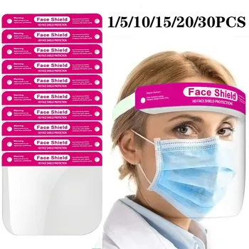 

Unisex Protective Isolation Mask Protection Cover Face Mask Safety Full Reusable Washable Splash Transparent Face Shielding
