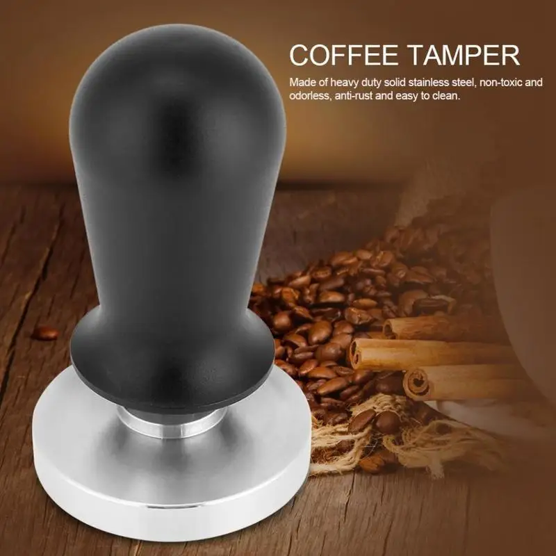 US $22.25 54mm 58mm 304 Stainless Steel Coffee T er Flat Base Espresso Beans Press Tool Calibrated T er Coffee Accessories