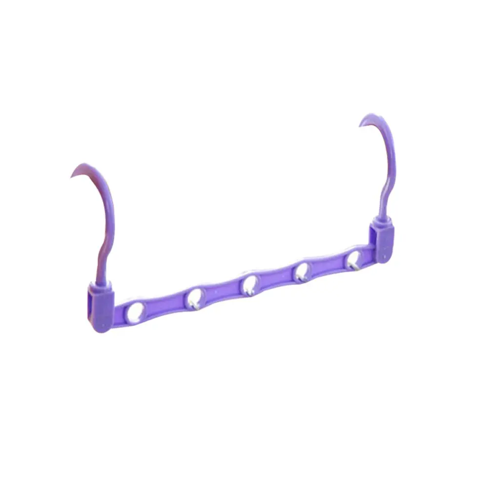 

Magic Five-Hole Windproof Hanger Plastic Hanger Multi-Function Drying Rack Creative Home Supply Space Save Laundry Rack