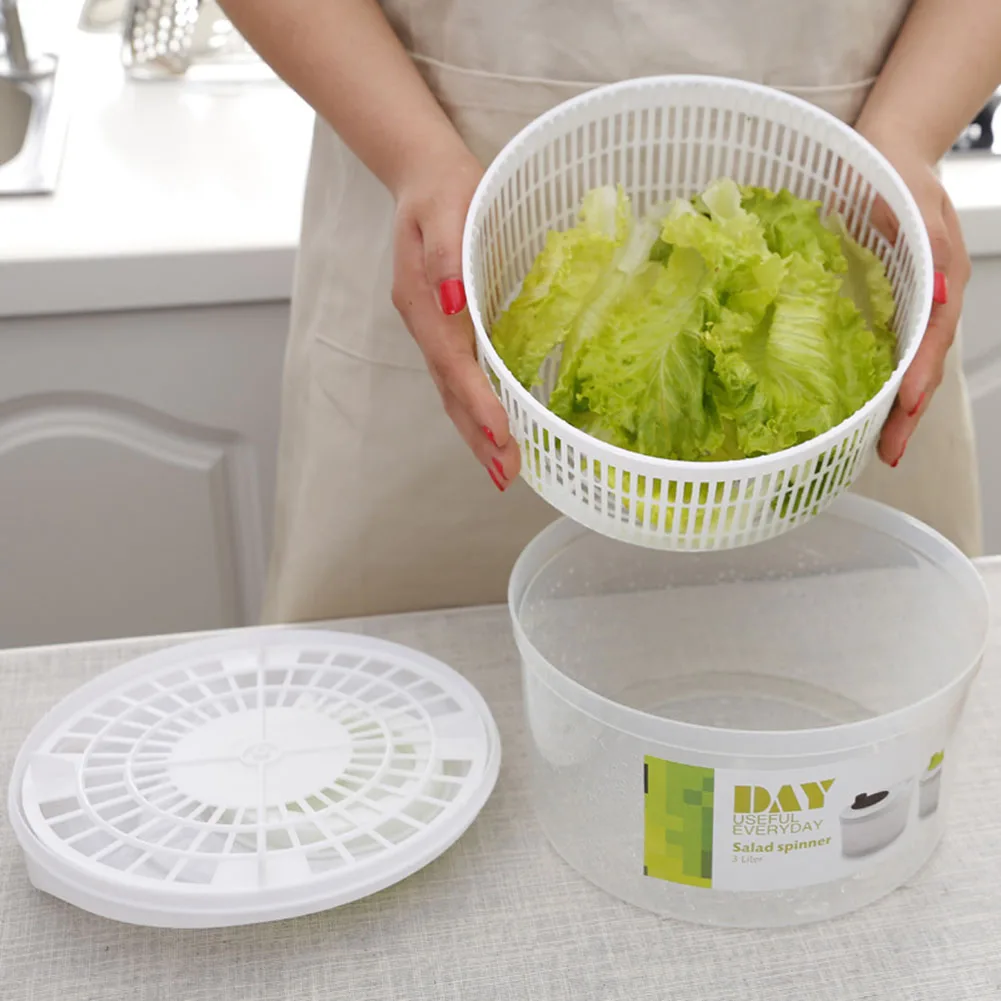 Salad Spinner Fruits And Vegetables Dryer Quick Dry Design Bpa Free Dry Off  And Drain Lettuce And Vegetable