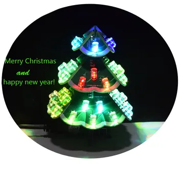 

DIY Creative Remote Control Colorful LED Music Christmas Tree Kit Holiday Decoration Small Gifts Night Lamp Decor Accesso