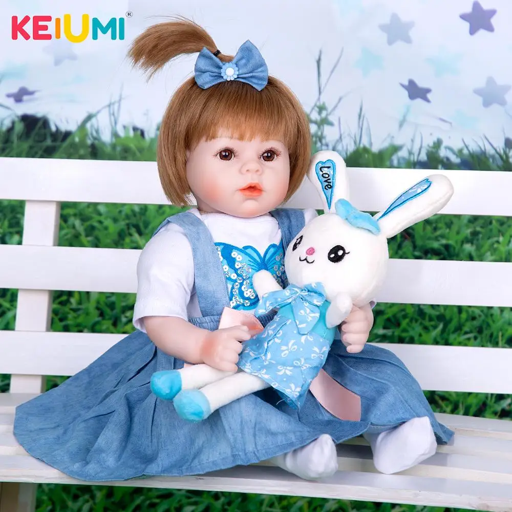 Силиконовые куклы Новорожденные KEIUMI 18 дюймов набивные игрушки для детей подарок