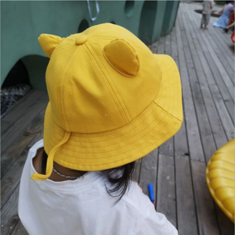 

kids and adults Fisherman's Cap preppy style Holiday Tourism Hat Cat Ear Cartoon Pot Cap Lovely Student Sunshade Cap