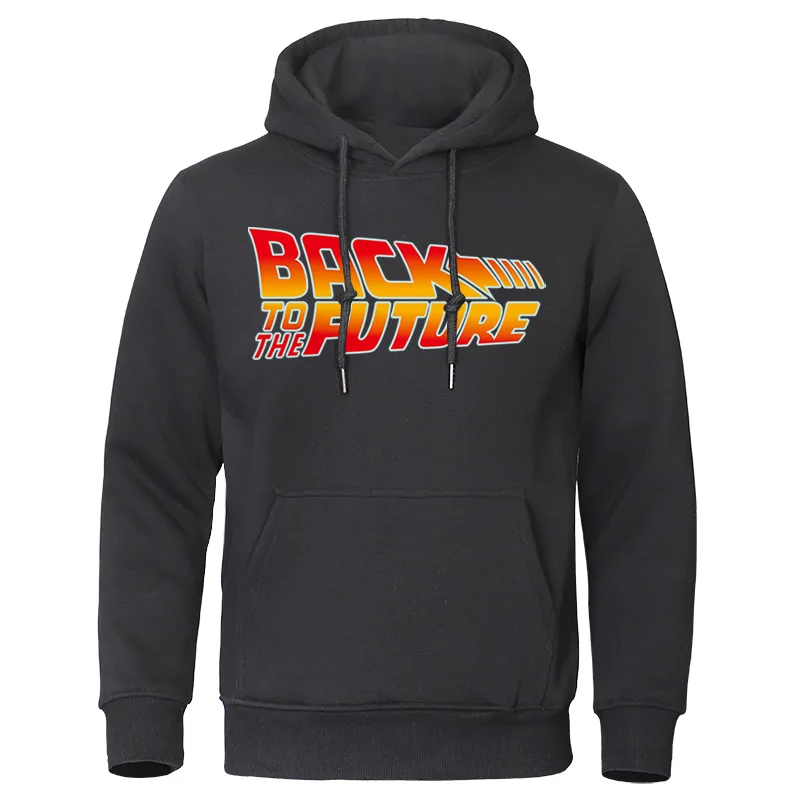 Мужские толстовки с надписью Back to the Future повседневные пуловеры для осени и зимы