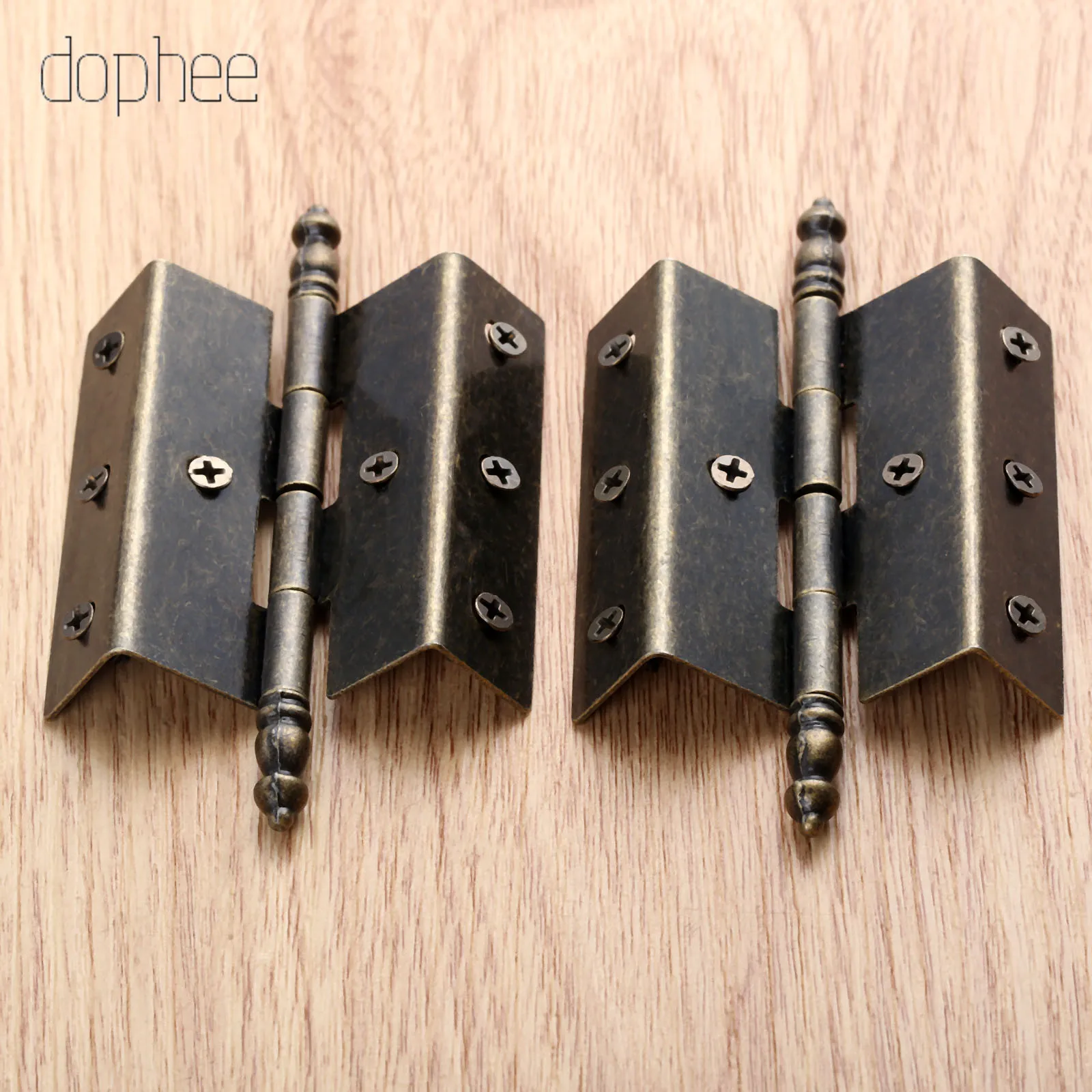 Dophee 2/4/10 шт. цинковый сплав щиток петля счетчик задней заслонкой Backflap петля для шкафа в форме шкатулка для драгоценностей мебельные петли