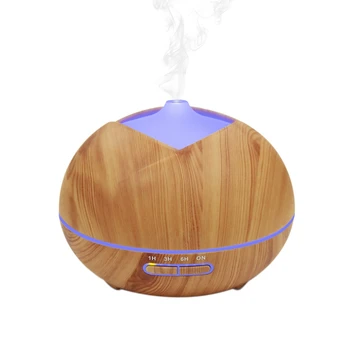 

Humidifier with Colorful Lights, Large Capacity Can Add Aroma Humidifier,Home Office Wood Grain Humidifier EU Plug