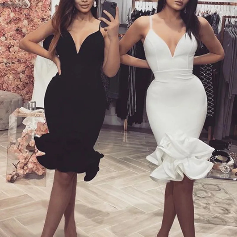 white sexy party dress