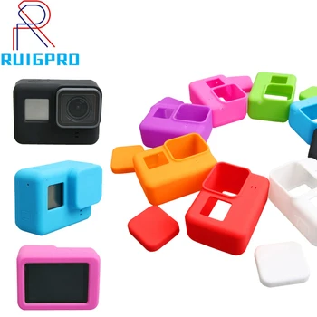 

Go Pro Accessories Action Camera Case Protective Silicone Case Skin +Lens Cap cover for GoPro Hero 6 7 Black Hero 5 Camera Mount
