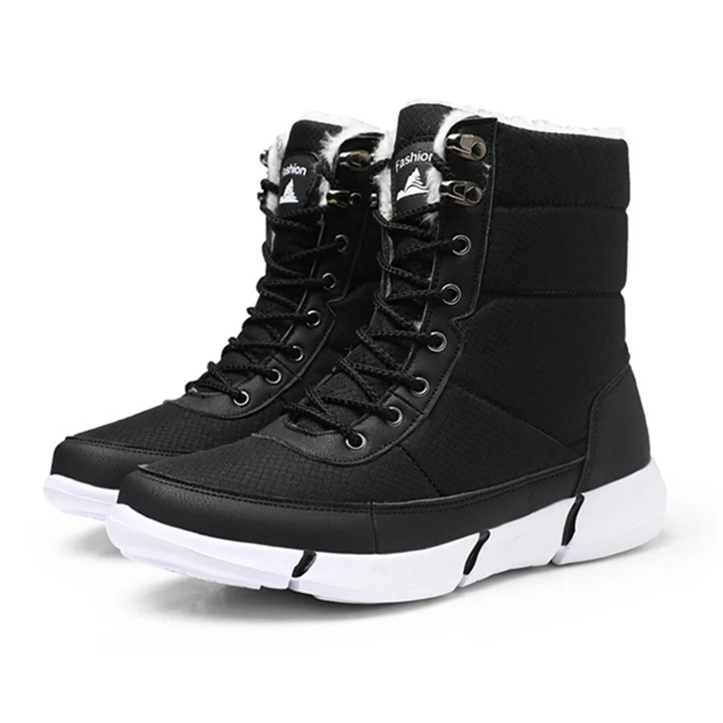 Najtaniej Nowe buty mężczyźni zimowe buty śniegowe mężczyźni aktywność na świeżym powietrzu trampki buty ciepłe zasznurować wysokie moda z najwyższej półki buty męskie buty