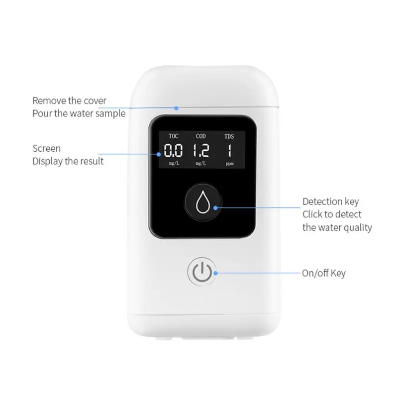 

3 In 1 Digital LCD High Accuracy TOC COD TDS Water Quality Purity Tester Meter Household Travel U1JB
