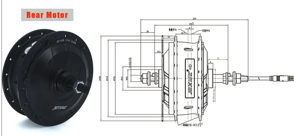 Chamrider Электрический велосипед Ebike Kit 350 Вт 500 Вт 36 в 48 в 17AH Hailong батарея MXUS LCD3 дисплей Julet водонепроницаемый разъем