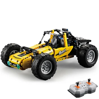 

2.4GHz All Terrain RC Car LED Lighting Portable Climbing Building Block Toys Off Road Assemble Hobby Buggy Anti Slip Kids Toy