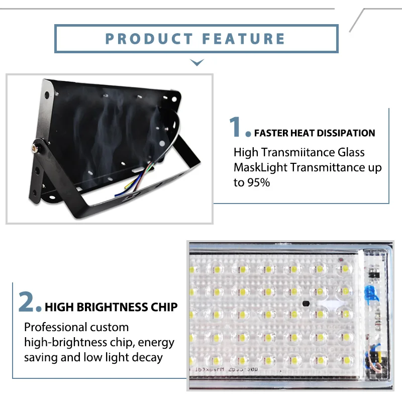 2 шт. светодиодный прожектор светильник 50W RGB led наружные прожекторы светодиодные лампы AC 220V 240V COB чип светодиодный уличный фонарь водонепроницаемый IP65 открытый светильник инж