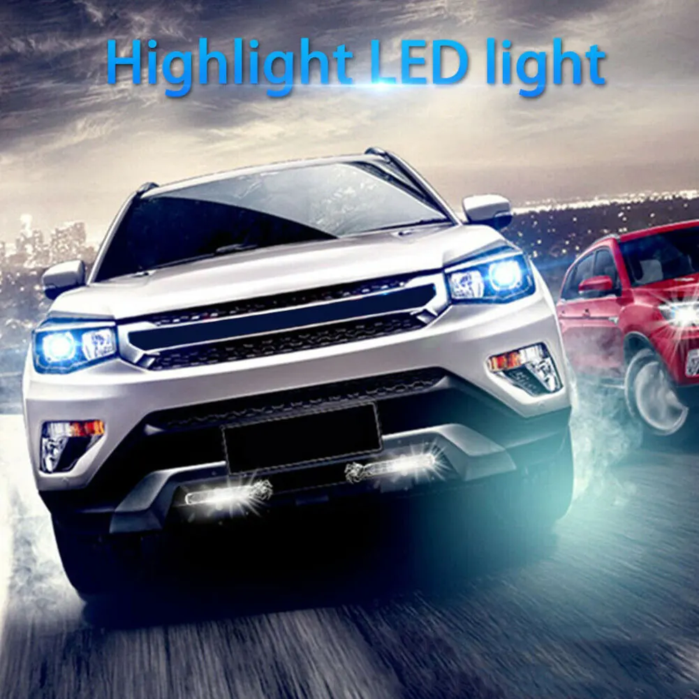 

1Pcs Car Waterproof Daylight Lamp 8 LED Decorative Light Wind Power Generation Auto Daytime Running Lights Headlight