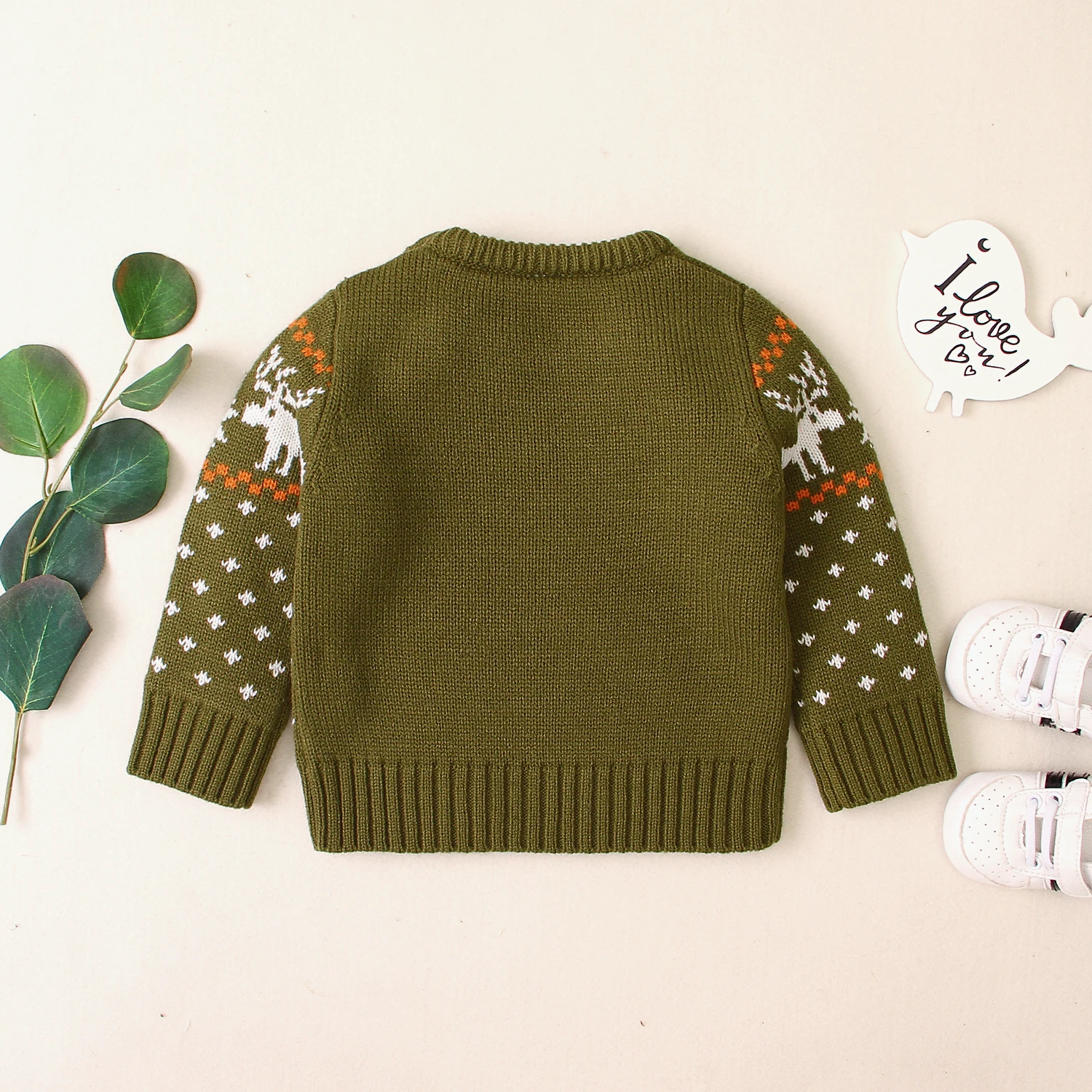 Christmas Elk Sweater Newborn Baby Boy Girl Winter Clothes Warm Wool Pullover Breathrable Soft Comfortable Knit Tops 0-18M