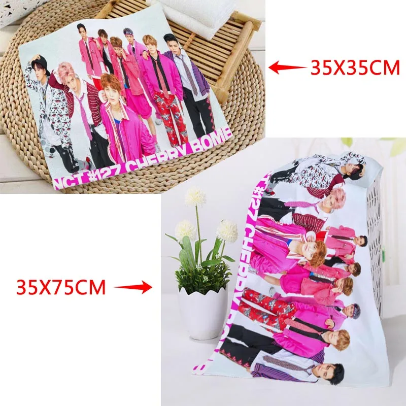 Custom KPOP NCT Printed Square Towels Microfiber Absorbent Quick-dry Towel cotton Kids Beathroom washcloth handkerchief