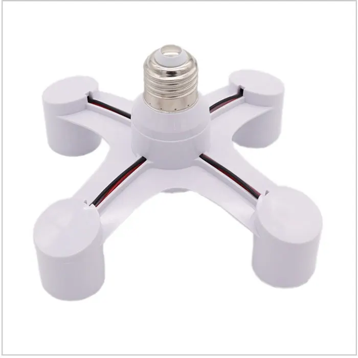 Description Picture 6 of item2pcs pack  4 in 1  E27 Lamp Holder Converters, 4 Ways E27 Screw Base Socket Standard Light Bulbs Extender Adapter for Plant Grow