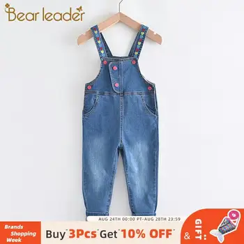 

Bear Leader 3-8 Years Children Girls Autumn Casual Costume 2020 New Girl Fashion Jeans Suspender Pants Kids Girls Solid Overalls