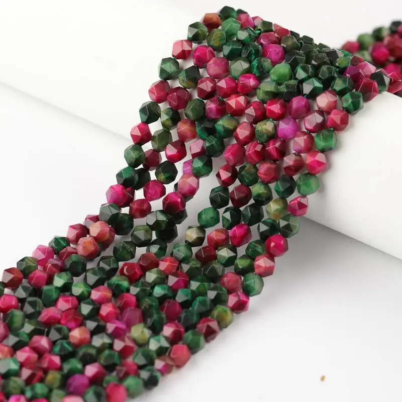 

8mm Natural Gemstone High Quality Handmade Colorful Tiger Eye Round Loose Beads Stone For DIY Making Jewelry