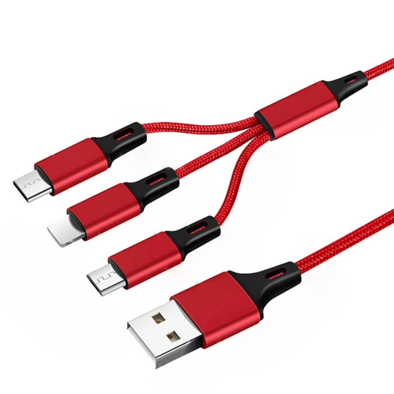 Быстрая зарядка 3 в 1 для samsung Usb type C зарядный кабель для передачи данных для Iphone для Micro Usb 1 м кабель для зарядки IY303