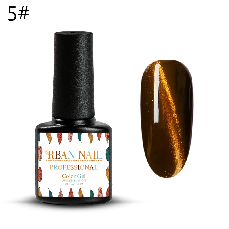 RBAN NAIL 5D кошачьи глаза УФ-гель для ногтей Хамелеон для использования с магнитом Гель-лак для ногтей лак замачиваемый УФ светодиодный Гель-лак для ногтей - Цвет: K0986
