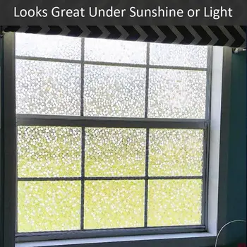 

Static Cling Privacy Window Film 3D Rainbow Pattern No Adhesives Vacuum Adsorption Anti-UV Privacy Glass Decorative Window Decal