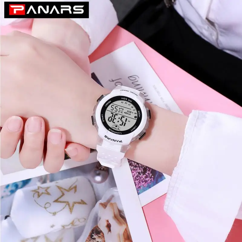 Женские часы светодиодные цифровые водонепроницаемые электронные спортивные