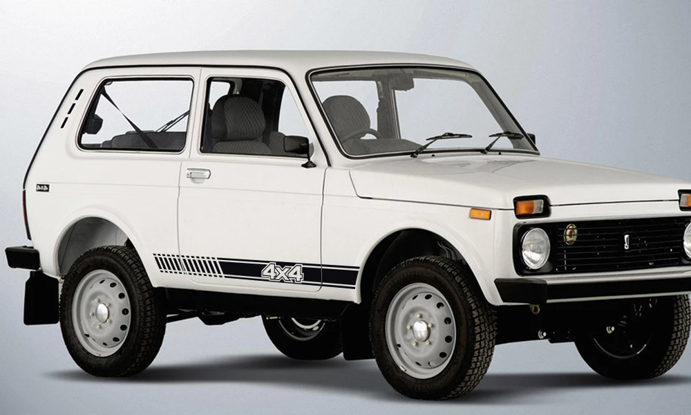Автомобильная длинная боковая полоска виниловая клеящаяся пленка Авто DIY Стайлинг наклейки для Лада Нива 4X4 декорация для автомобилей Принадлежности для тюнинга