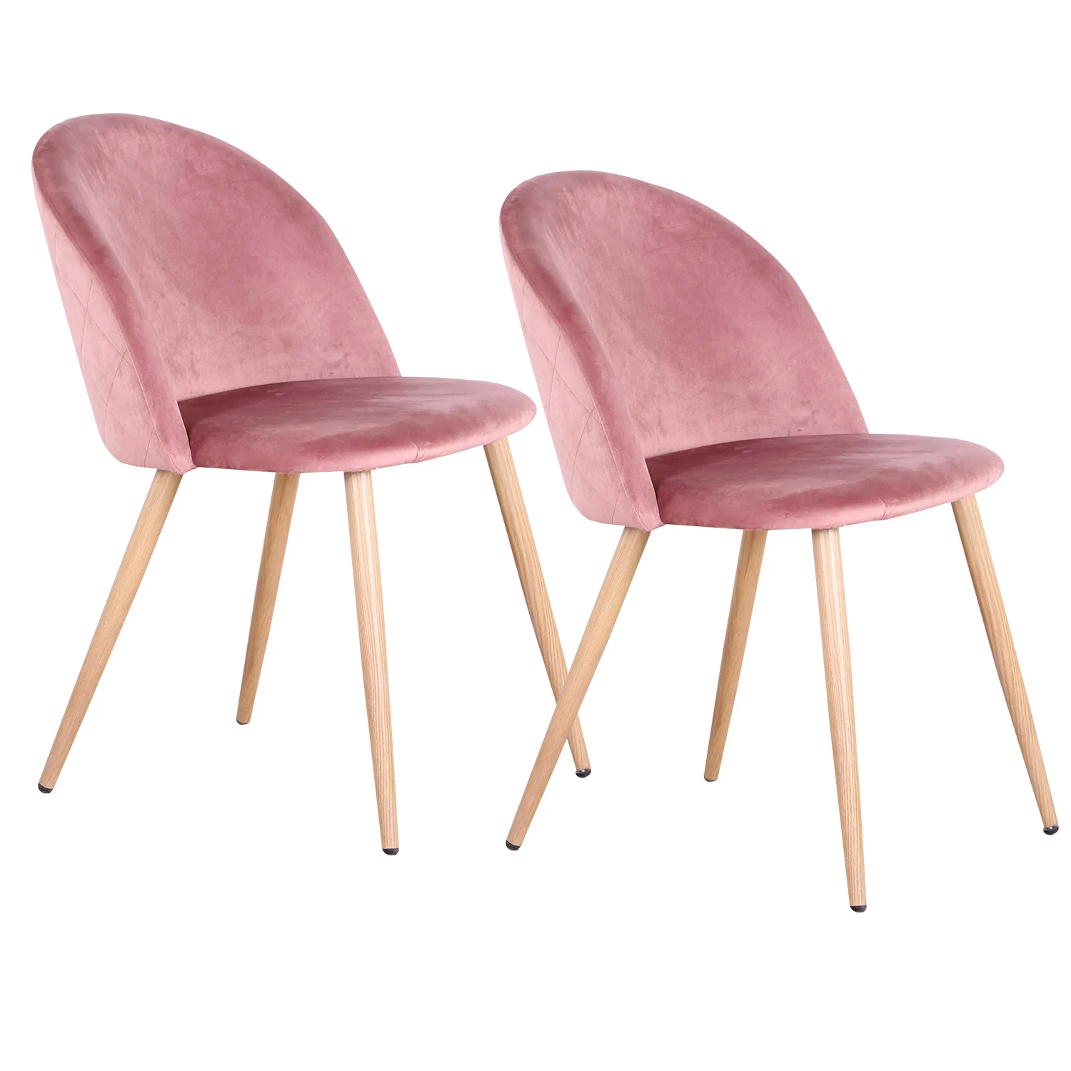 EGOONM Ein 2er-Set Esszimmerstühle mit weichen Samt- und Metallfüßen für Küche, Esszimmer, Wohnzimmer, Lounge (Rosa/Grün/Blau)