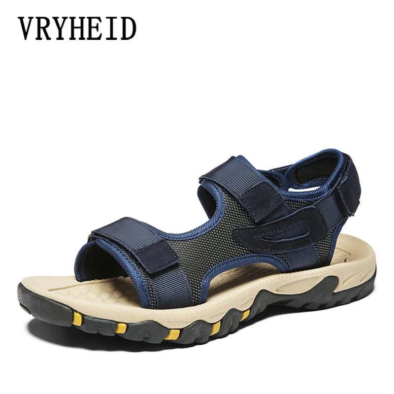 

VRYHEID Summer Style Men Sandals High Quality Casual Beach Male Shoes Breathable For Men Walking Brand Comfortable Shoes 39-47