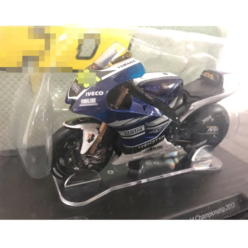 LEO 1/18 масштаб гоночный мотоцикл Yamaha YZR-M1 чемпион мира 2013 литой металлический мотоцикл модель ручной работы игрушка для подарка, коллекция