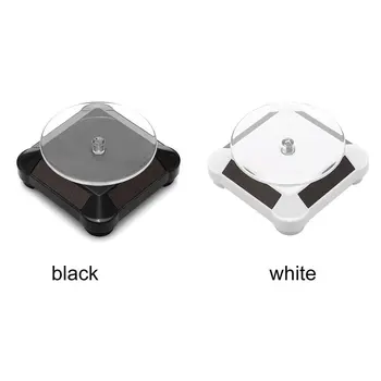 

Fashionable Solar Power Battery 360 Degree Turntable Rotating Display Stand Watch Ring Necklaces Jewelry Stand Holder