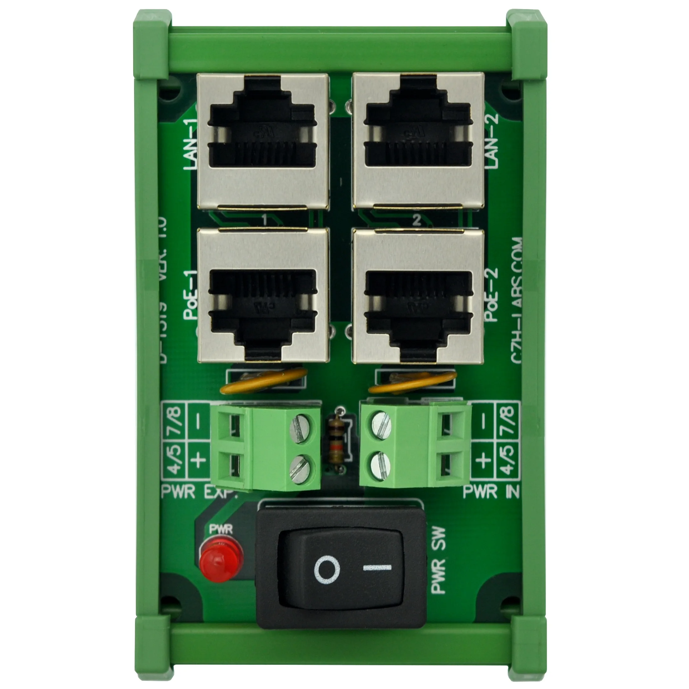 CZH-LABS din-рейку 2 порта пассивный RJ45 PoE силовой инжекторный модуль, питание через Ethernet